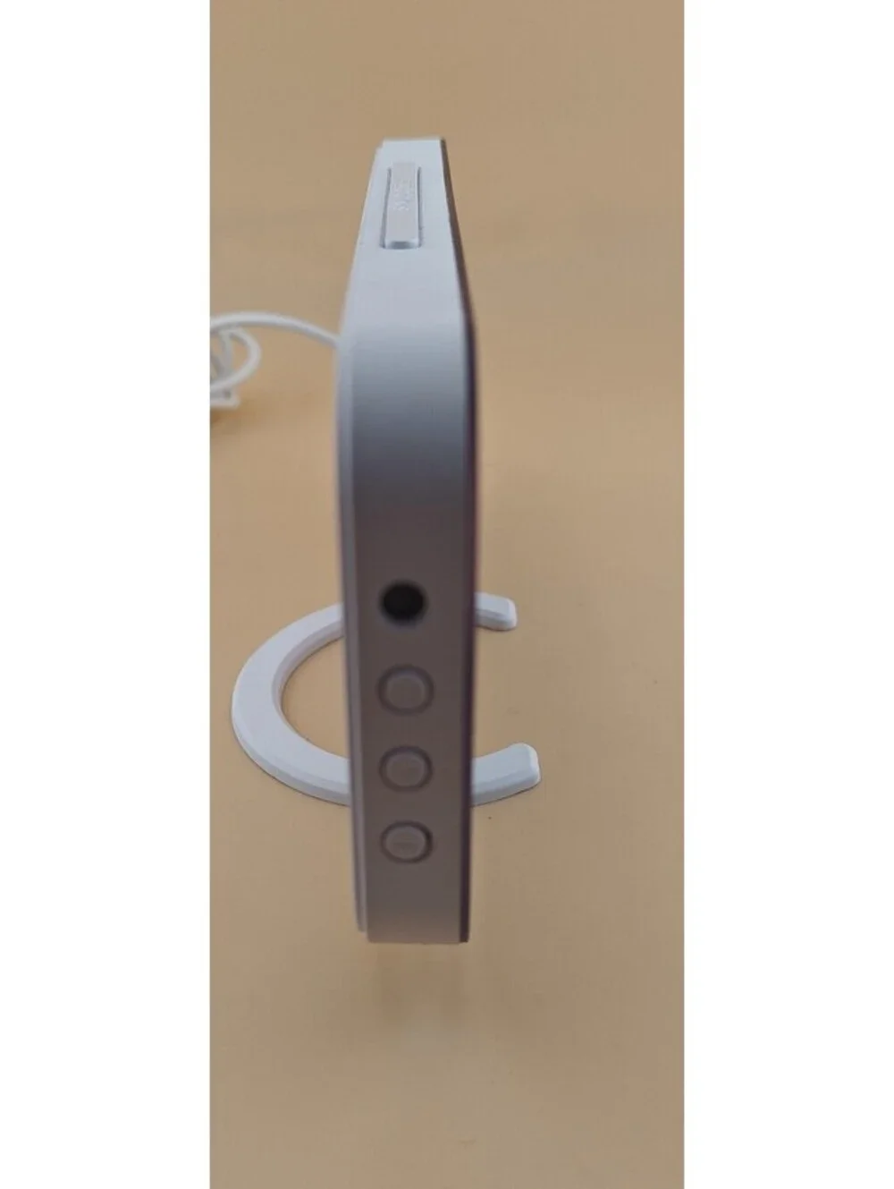 LED Mirror Digital Alarm Clock White Dual USB Charging Desk Wall Clock